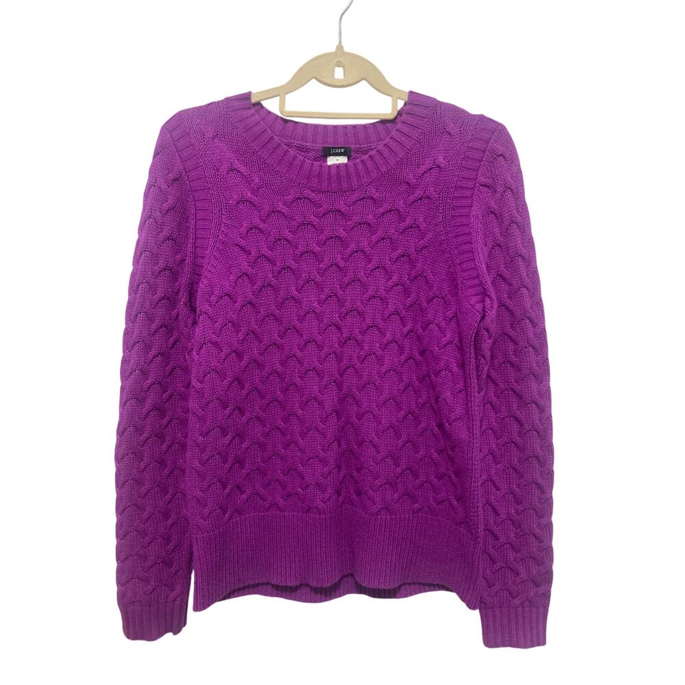 J.Crew Wool Angora Rabbit Hair Nylon Blend Purple Quiet Luxury Sweater Medium